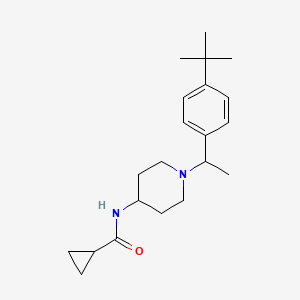molecular formula C21H32N2O B6920745 N-[1-[1-(4-tert-butylphenyl)ethyl]piperidin-4-yl]cyclopropanecarboxamide 