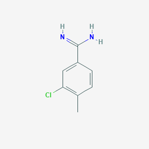 molecular formula C8H9ClN2 B069209 3-Chloro-4-methylbenzenecarboximidamide CAS No. 170735-25-8
