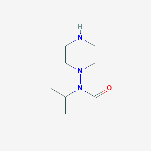 molecular formula C9H19N3O B069210 N-(Piperazin-1-yl)-N-(propan-2-yl)acetamide CAS No. 195311-15-0