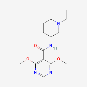 molecular formula C14H22N4O3 B6921003 N-(1-ethylpiperidin-3-yl)-4,6-dimethoxypyrimidine-5-carboxamide 