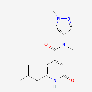 molecular formula C15H20N4O2 B6921041 N-methyl-2-(2-methylpropyl)-N-(1-methylpyrazol-4-yl)-6-oxo-1H-pyridine-4-carboxamide 