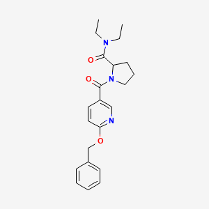 molecular formula C22H27N3O3 B6921052 N,N-diethyl-1-(6-phenylmethoxypyridine-3-carbonyl)pyrrolidine-2-carboxamide 