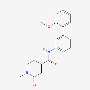 molecular formula C20H22N2O3 B6921088 N-[3-(2-methoxyphenyl)phenyl]-1-methyl-2-oxopiperidine-4-carboxamide 