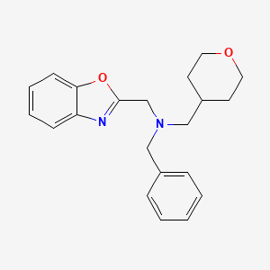 molecular formula C21H24N2O2 B6921234 N-(1,3-benzoxazol-2-ylmethyl)-N-benzyl-1-(oxan-4-yl)methanamine 