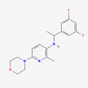 molecular formula C18H21F2N3O B6921309 N-[1-(3,5-difluorophenyl)ethyl]-2-methyl-6-morpholin-4-ylpyridin-3-amine 