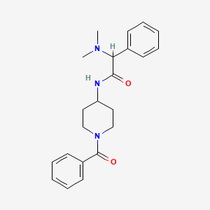 molecular formula C22H27N3O2 B6921312 N-(1-benzoylpiperidin-4-yl)-2-(dimethylamino)-2-phenylacetamide 