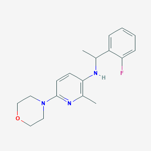 molecular formula C18H22FN3O B6921327 N-[1-(2-fluorophenyl)ethyl]-2-methyl-6-morpholin-4-ylpyridin-3-amine 