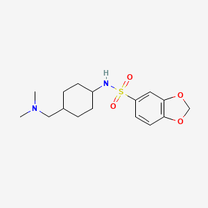 molecular formula C16H24N2O4S B6921371 N-[4-[(dimethylamino)methyl]cyclohexyl]-1,3-benzodioxole-5-sulfonamide 