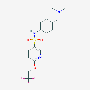 molecular formula C16H24F3N3O3S B6921374 N-[4-[(dimethylamino)methyl]cyclohexyl]-6-(2,2,2-trifluoroethoxy)pyridine-3-sulfonamide 