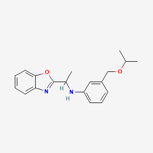 molecular formula C19H22N2O2 B6921397 N-[1-(1,3-benzoxazol-2-yl)ethyl]-3-(propan-2-yloxymethyl)aniline 