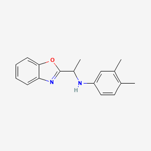 molecular formula C17H18N2O B6921401 N-[1-(1,3-benzoxazol-2-yl)ethyl]-3,4-dimethylaniline 