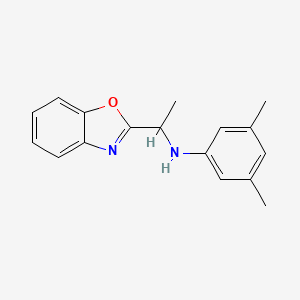 molecular formula C17H18N2O B6921402 N-[1-(1,3-benzoxazol-2-yl)ethyl]-3,5-dimethylaniline 