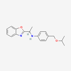 molecular formula C19H22N2O2 B6921417 N-[1-(1,3-benzoxazol-2-yl)ethyl]-4-(propan-2-yloxymethyl)aniline 
