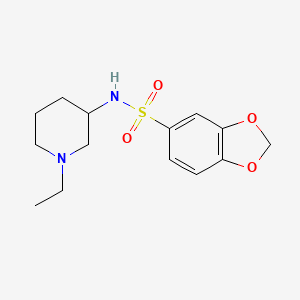 molecular formula C14H20N2O4S B6921496 N-(1-ethylpiperidin-3-yl)-1,3-benzodioxole-5-sulfonamide 