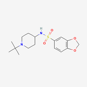 molecular formula C16H24N2O4S B6921503 N-(1-tert-butylpiperidin-4-yl)-1,3-benzodioxole-5-sulfonamide 