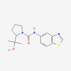 molecular formula C15H19N3O2S B6921643 N-(1,3-benzothiazol-5-yl)-2-(2-hydroxypropan-2-yl)pyrrolidine-1-carboxamide 