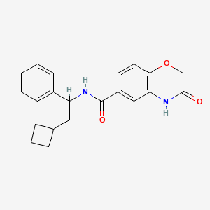 molecular formula C21H22N2O3 B6921670 N-(2-cyclobutyl-1-phenylethyl)-3-oxo-4H-1,4-benzoxazine-6-carboxamide 