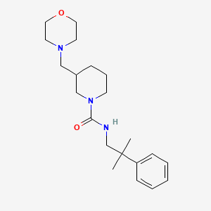 molecular formula C21H33N3O2 B6921818 N-(2-methyl-2-phenylpropyl)-3-(morpholin-4-ylmethyl)piperidine-1-carboxamide 