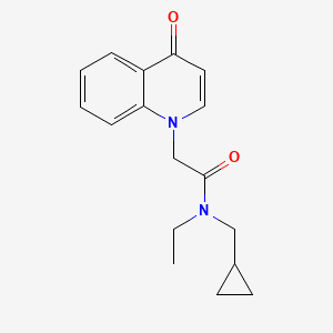 molecular formula C17H20N2O2 B6921841 N-(cyclopropylmethyl)-N-ethyl-2-(4-oxoquinolin-1-yl)acetamide 