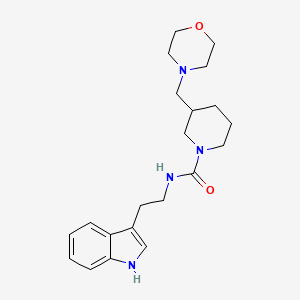 molecular formula C21H30N4O2 B6921899 N-[2-(1H-indol-3-yl)ethyl]-3-(morpholin-4-ylmethyl)piperidine-1-carboxamide 