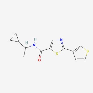 molecular formula C13H14N2OS2 B6921990 N-(1-cyclopropylethyl)-2-thiophen-3-yl-1,3-thiazole-5-carboxamide 