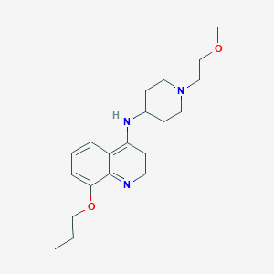 molecular formula C20H29N3O2 B6922044 N-[1-(2-methoxyethyl)piperidin-4-yl]-8-propoxyquinolin-4-amine 