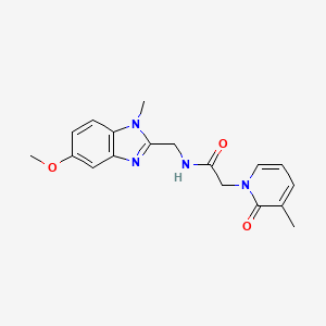 molecular formula C18H20N4O3 B6922105 N-[(5-methoxy-1-methylbenzimidazol-2-yl)methyl]-2-(3-methyl-2-oxopyridin-1-yl)acetamide 