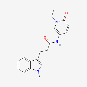 molecular formula C19H21N3O2 B6922238 N-(1-ethyl-6-oxopyridin-3-yl)-3-(1-methylindol-3-yl)propanamide 
