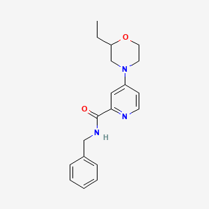 molecular formula C19H23N3O2 B6922308 N-benzyl-4-(2-ethylmorpholin-4-yl)pyridine-2-carboxamide 