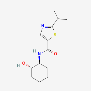 molecular formula C13H20N2O2S B6922475 N-[(1S,2S)-2-hydroxycyclohexyl]-2-propan-2-yl-1,3-thiazole-5-carboxamide 
