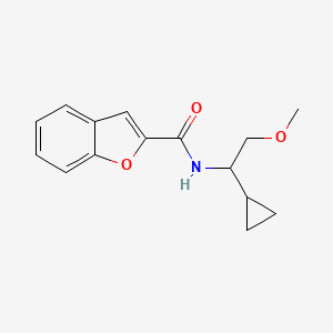 molecular formula C15H17NO3 B6922483 N-(1-cyclopropyl-2-methoxyethyl)-1-benzofuran-2-carboxamide 
