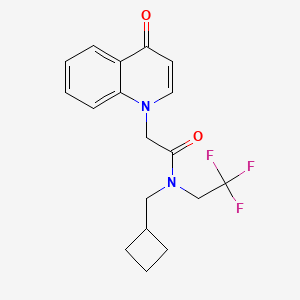 molecular formula C18H19F3N2O2 B6922560 N-(cyclobutylmethyl)-2-(4-oxoquinolin-1-yl)-N-(2,2,2-trifluoroethyl)acetamide 