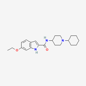molecular formula C22H31N3O2 B6922569 N-(1-cyclohexylpiperidin-4-yl)-6-ethoxy-1H-indole-2-carboxamide 