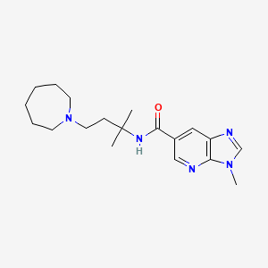 molecular formula C19H29N5O B6922602 N-[4-(azepan-1-yl)-2-methylbutan-2-yl]-3-methylimidazo[4,5-b]pyridine-6-carboxamide 