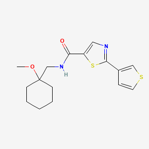 molecular formula C16H20N2O2S2 B6922609 N-[(1-methoxycyclohexyl)methyl]-2-thiophen-3-yl-1,3-thiazole-5-carboxamide 