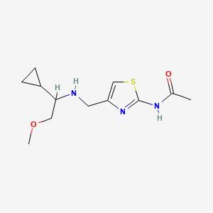 molecular formula C12H19N3O2S B6922745 N-[4-[[(1-cyclopropyl-2-methoxyethyl)amino]methyl]-1,3-thiazol-2-yl]acetamide 