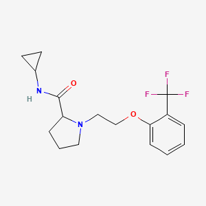 molecular formula C17H21F3N2O2 B6922771 N-cyclopropyl-1-[2-[2-(trifluoromethyl)phenoxy]ethyl]pyrrolidine-2-carboxamide 