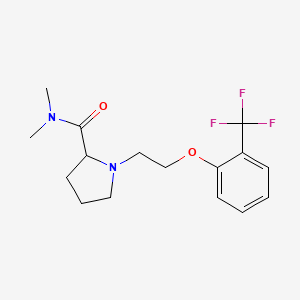 molecular formula C16H21F3N2O2 B6922790 N,N-dimethyl-1-[2-[2-(trifluoromethyl)phenoxy]ethyl]pyrrolidine-2-carboxamide 