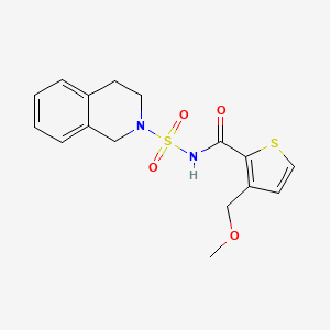 molecular formula C16H18N2O4S2 B6922807 N-(3,4-dihydro-1H-isoquinolin-2-ylsulfonyl)-3-(methoxymethyl)thiophene-2-carboxamide 