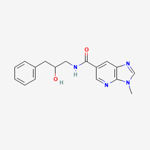 molecular formula C17H18N4O2 B6922958 N-(2-hydroxy-3-phenylpropyl)-3-methylimidazo[4,5-b]pyridine-6-carboxamide 