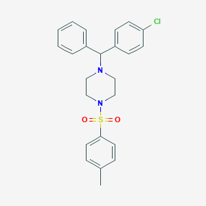 molecular formula C24H25ClN2O2S B069230 1-[(4-Chlorophenyl)(phenyl)methyl]-4-[(4-methylphenyl)sulfonyl]piperazine CAS No. 163837-56-7
