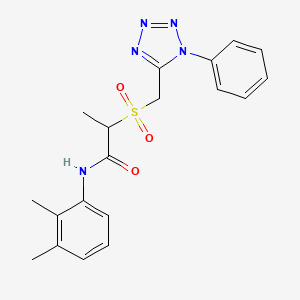 molecular formula C19H21N5O3S B6923003 N-(2,3-dimethylphenyl)-2-[(1-phenyltetrazol-5-yl)methylsulfonyl]propanamide 