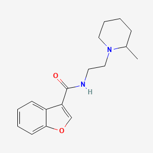 molecular formula C17H22N2O2 B6923041 N-[2-(2-methylpiperidin-1-yl)ethyl]-1-benzofuran-3-carboxamide 