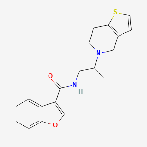 molecular formula C19H20N2O2S B6923049 N-[2-(6,7-dihydro-4H-thieno[3,2-c]pyridin-5-yl)propyl]-1-benzofuran-3-carboxamide 