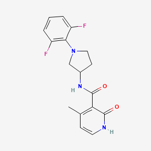 molecular formula C17H17F2N3O2 B6923123 N-[1-(2,6-difluorophenyl)pyrrolidin-3-yl]-4-methyl-2-oxo-1H-pyridine-3-carboxamide 