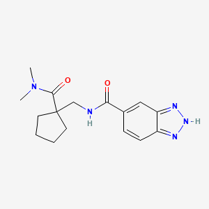 molecular formula C16H21N5O2 B6923124 N-[[1-(dimethylcarbamoyl)cyclopentyl]methyl]-2H-benzotriazole-5-carboxamide 