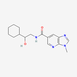 molecular formula C16H22N4O2 B6923147 N-(2-cyclohexyl-2-hydroxyethyl)-3-methylimidazo[4,5-b]pyridine-6-carboxamide 