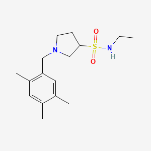 molecular formula C16H26N2O2S B6923198 N-ethyl-1-[(2,4,5-trimethylphenyl)methyl]pyrrolidine-3-sulfonamide 