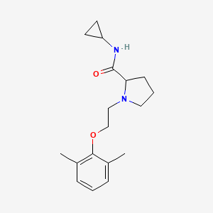 molecular formula C18H26N2O2 B6923283 N-cyclopropyl-1-[2-(2,6-dimethylphenoxy)ethyl]pyrrolidine-2-carboxamide 