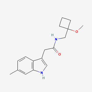 molecular formula C17H22N2O2 B6923382 N-[(1-methoxycyclobutyl)methyl]-2-(6-methyl-1H-indol-3-yl)acetamide 